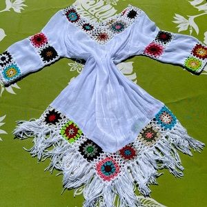 Mexican Crocheted Swim Cover Up /One Size